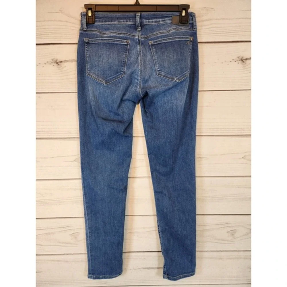 Mavi Women's Blue Solid Stretch Low Rise‎ Skinny Slim Boyfriend Jeans Size W29